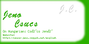 jeno csucs business card